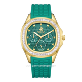 BEVERLY HILLS POLO CLUB BP3735C.175 Green Gold Silicone Strap